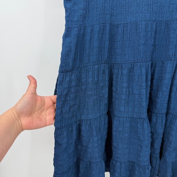 Knox Rose Dress Women XL Blue Tiered Short Length Prairie Peasant Boho Hippie - Picture 4 of 11